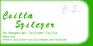 csilla szilczer business card